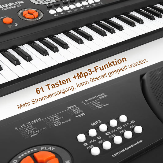 61 Tasten Elektronische Klavier für Kinder ab 6 7 8 9 10 11 12 Jahren