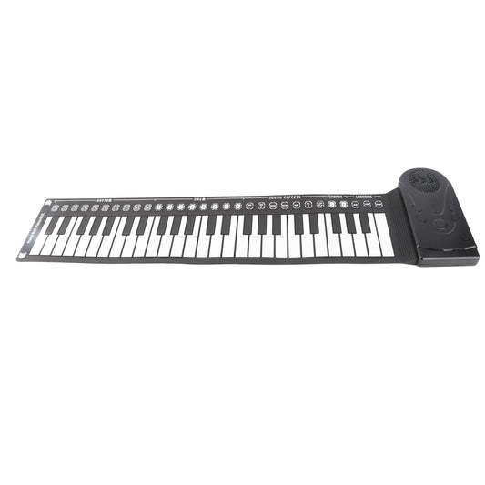 Gedourain Tragbares 49-Tasten-Silikon-Klavier mit Flexibler Rolltastatur für Musiker Unterwegs, mit Lautsprecher und 16 Tönen, 10 Rhythmen und Lautstärkeregelung für Reisende und Anfänger