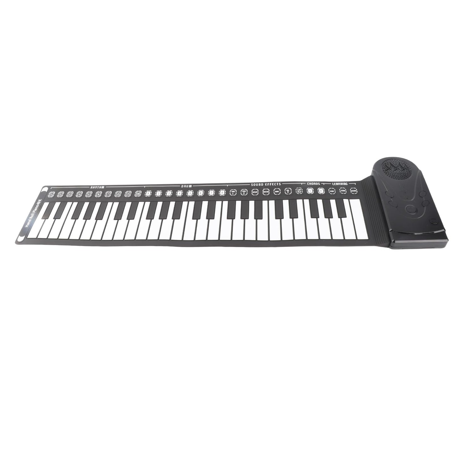 Gedourain Tragbares 49-Tasten-Silikon-Klavier mit Flexibler Rolltastatur für Musiker Unterwegs, mit Lautsprecher und 16 Tönen, 10 Rhythmen und Lautstärkeregelung für Reisende und Anfänger