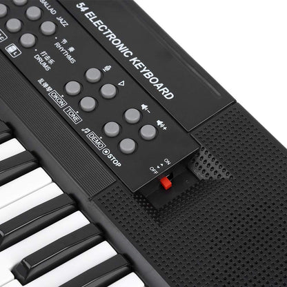 Klavier Klaviertastatur Elektronische Tastatur 54-Tasten Klaviertastatur mit Elektronischem Orgelmikrofon und Aufnahmefunktion BF-5438