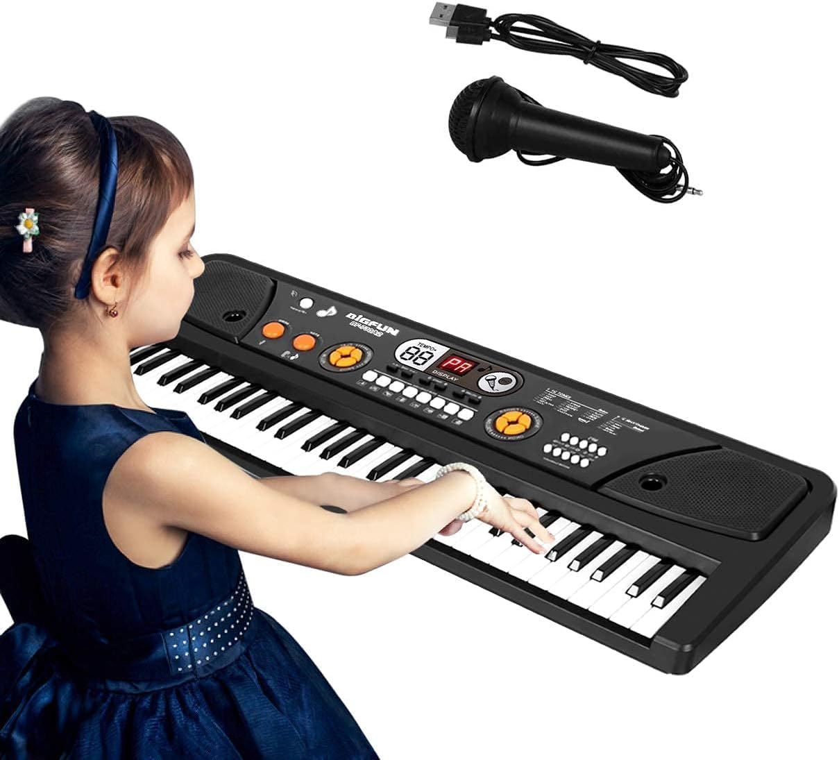 61 Tasten Elektronische Klavier für Kinder ab 6 7 8 9 10 11 12 Jahren