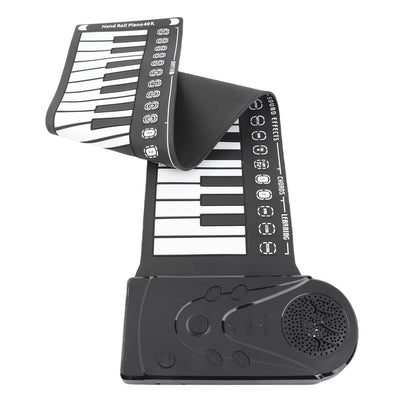Gedourain Tragbares 49-Tasten-Silikon-Klavier mit Flexibler Rolltastatur für Musiker Unterwegs, mit Lautsprecher und 16 Tönen, 10 Rhythmen und Lautstärkeregelung für Reisende und Anfänger