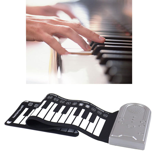 Eingebaute Lautsprecher, 49 Klavier, faltbar, USB-Konnektivität, Silikontasten, praktisches Design für Heimunterhaltung, faltbares Digitalpiano
