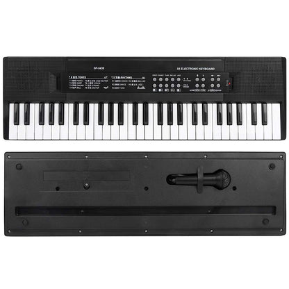 Klavier Klaviertastatur Elektronische Tastatur 54-Tasten Klaviertastatur mit Elektronischem Orgelmikrofon und Aufnahmefunktion BF-5438