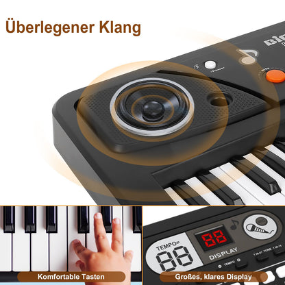 61 Tasten Elektronische Klavier für Kinder ab 6 7 8 9 10 11 12 Jahren