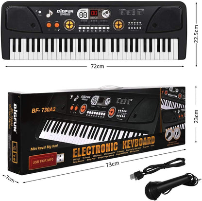 61 Tasten Elektronische Klavier für Kinder ab 6 7 8 9 10 11 12 Jahren