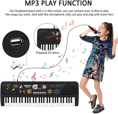 61 Tasten Elektronische Klavier für Kinder ab 6 7 8 9 10 11 12 Jahren