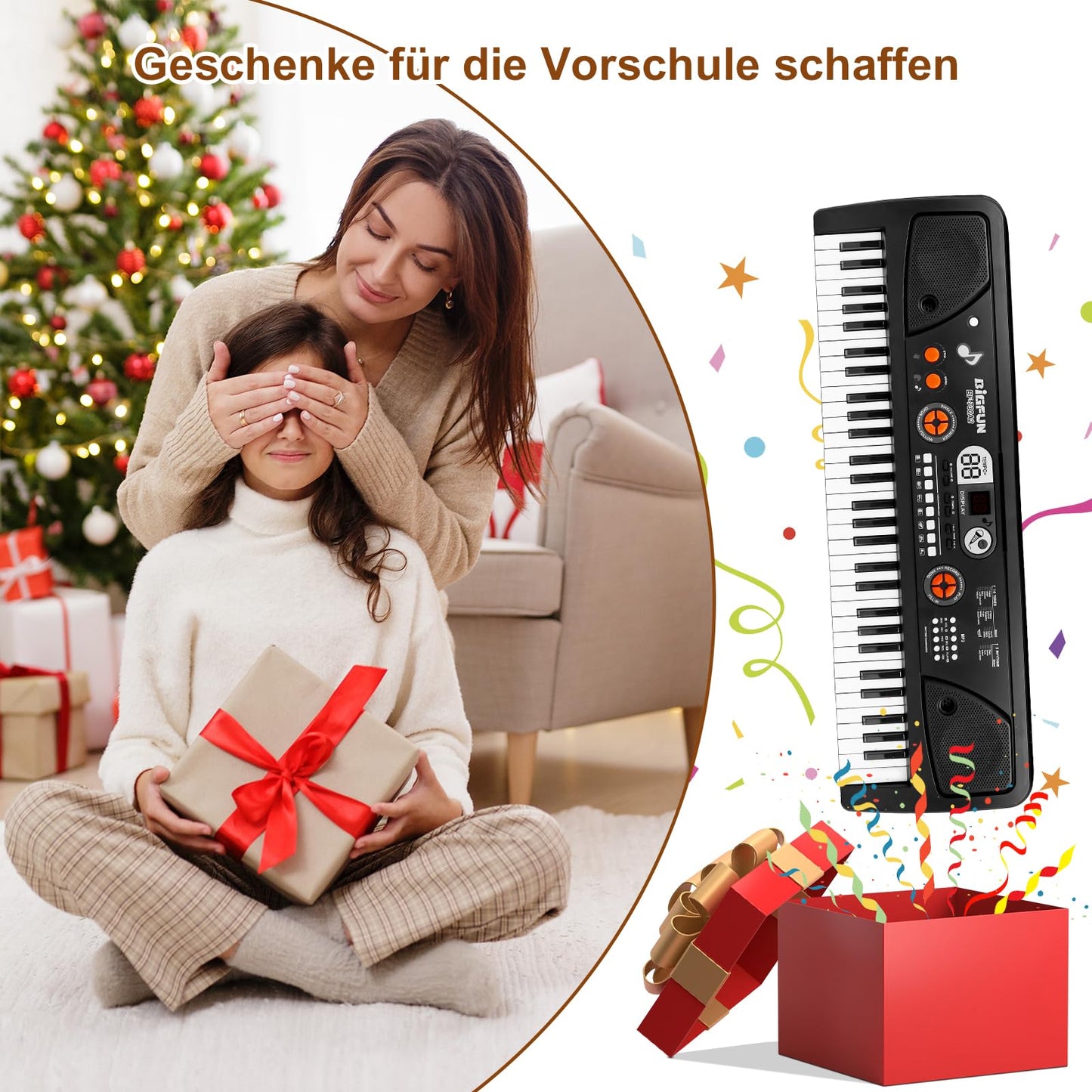 61 Tasten Elektronische Klavier für Kinder ab 6 7 8 9 10 11 12 Jahren